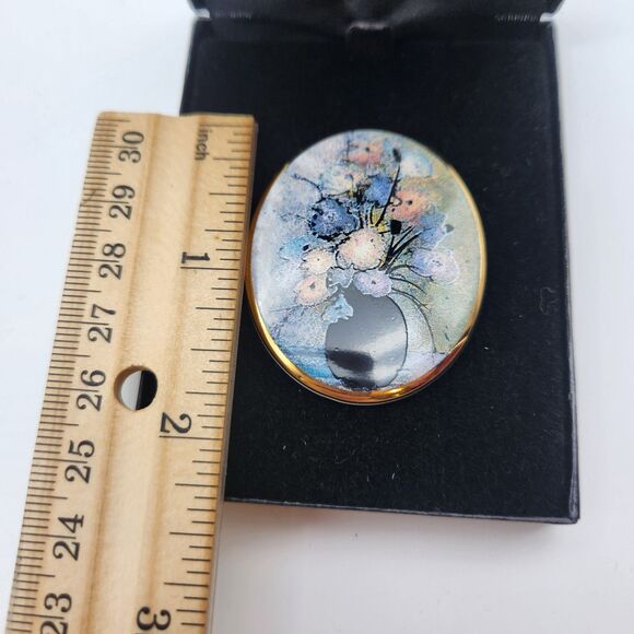 P. Buckley Moss Society 2002 Pats Flowers Pin Brooch Pendant Bonus Lenox Pin - Picture 3 of 8